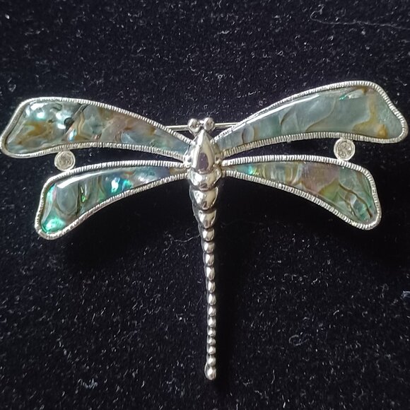 Abalone Dragonfly Brooch - Picture 2 of 5